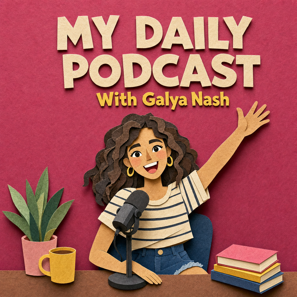 Podcast cover art (3D paper-style)