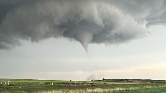 A tornado forms in Garden County, Nebraska, May 23, 2024. (Image credit: Photo courtesy of Justin Gantz, Soil Conservationist intern, NRCS Nebraska )